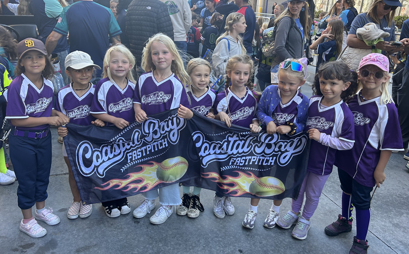 T-Ballers at the Padre Game-Softball Day